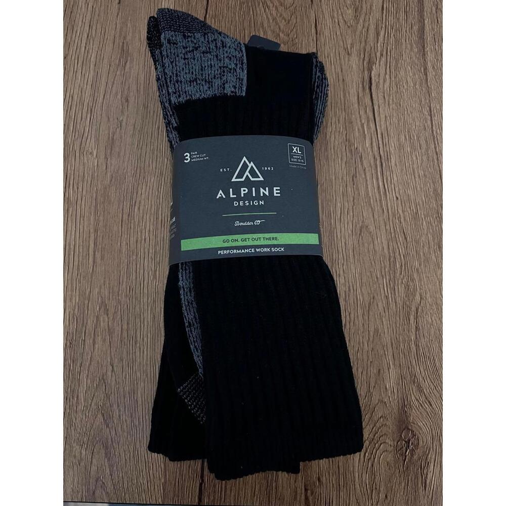 Alpine Design Men's Performance Work Socks - 3 Pack Size XL - Picture 4 of 5